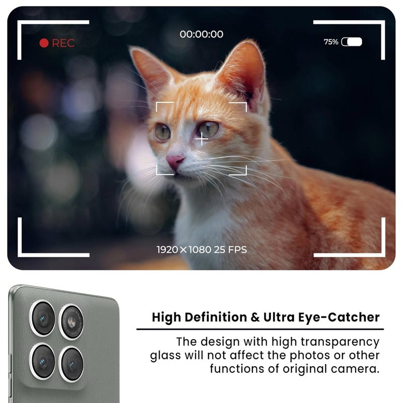 FIRST MART Camera Lens Protectors for Motorola Edge 60 Pro (6.7 Inches) Tough HD Individual Aluminum Alloy Lens Ring Cover, Scratch Resistant, Thin Lens Protection| Silver, 1 Pack - Image 4