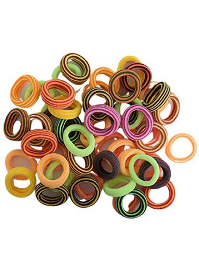 ادفانسد إستور رباط شعر مطاطي من Advancedestore مع حامل ذيل حصان للفتيات والنساء، إكسسوارات شعر بألوان مختلطة - أسود، أبيض، أحمر، أزرق، وغيرها الكثير (قوس قزح (عبوة من 100 قطعة)