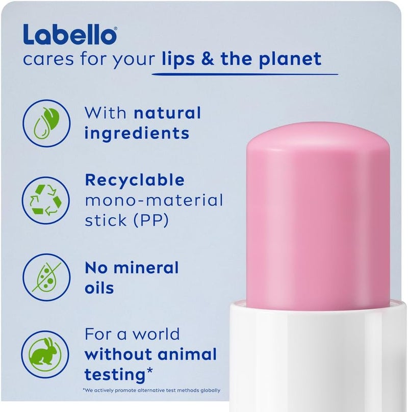 LABELLO بلسم الشفاه، عناية مرطبة للشفاه، وردي ناعم، 4.8 غرام - Image 5