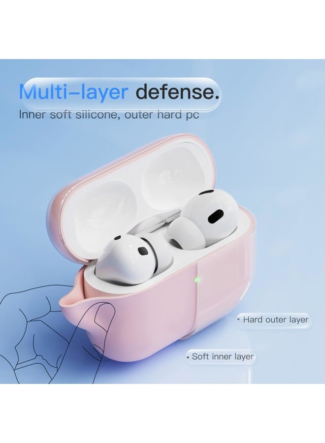 DamonLight Case for AirPods Pro 3 Never-Sretch-Out DamonLight Shock-Proof Protective Semi Hard Silicone Case Compatible with Apple Airpods Pro 3rd Generation (Pink) - Image 2