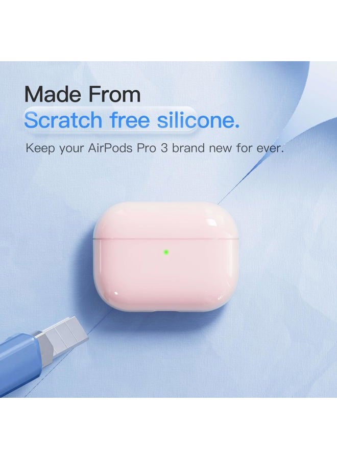 DamonLight Case for AirPods Pro 3 Never-Sretch-Out DamonLight Shock-Proof Protective Semi Hard Silicone Case Compatible with Apple Airpods Pro 3rd Generation (Pink) - Image 4