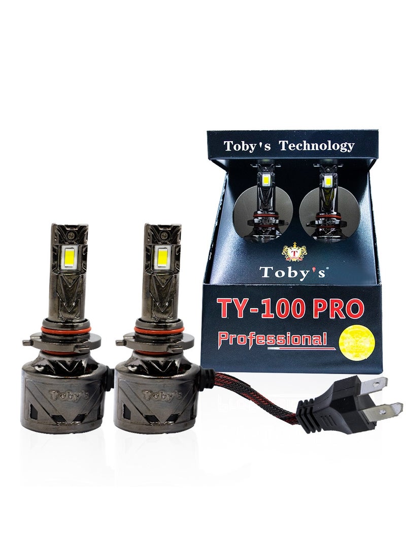 Toby's Toby's 2 Pieces TY-100PRO H7 200W/Pair LED Headlight Bulb Assembly 20000/Pair Lumens Xtreme Bright With Color Temperature 6500K  - Image 1