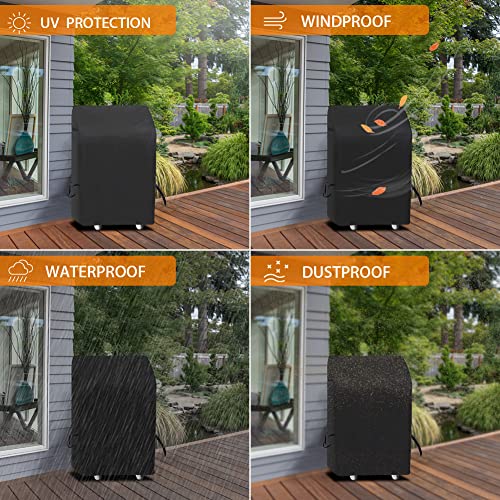 iCOVER Small Grill Cover 30 Inch, 600D Weatherproof BBQ Covers, Waterproof Outdoor Heavy Duty Protection for Gas Grills Smoker, Two Burner BBQ - Image 4