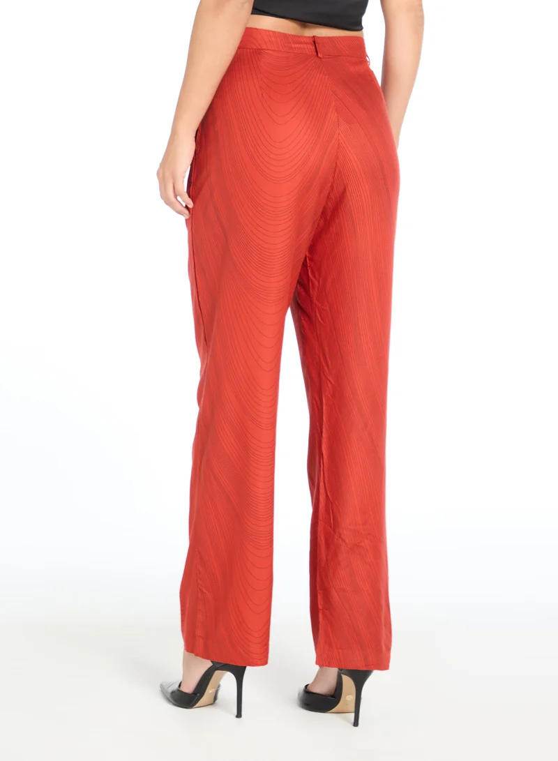 The Label Life Rust Wave Graphic Print Pants – Trendy & Comfortable