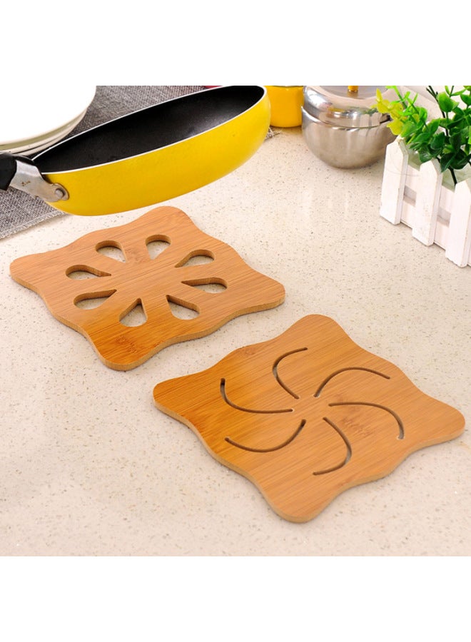 Wooden Cartoon Heat Insulation Mat Dining Table Non-slip Pot Mat Bowl Mat Large Creative Cute Tea Cup Mat Coaster Wholesale-Color:Large Special Notch Apple# C06PP#-Specifications:Small 800/piece, Large 300/piece  - Image 4