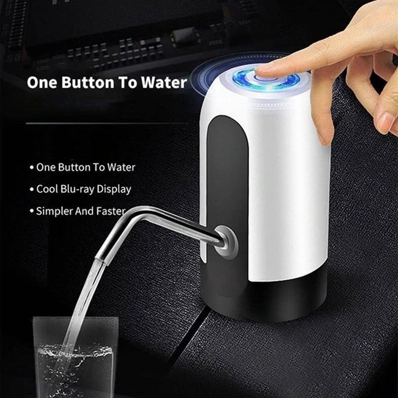 Sulfar USB Charging Automatic StainlessSteel Plastic Drinking Portable Electric Switch Water Dispenser for Universal 5 Gallon Bottle 75x13 cm Black and White Medium 2293 Water Dispenser - Image 5