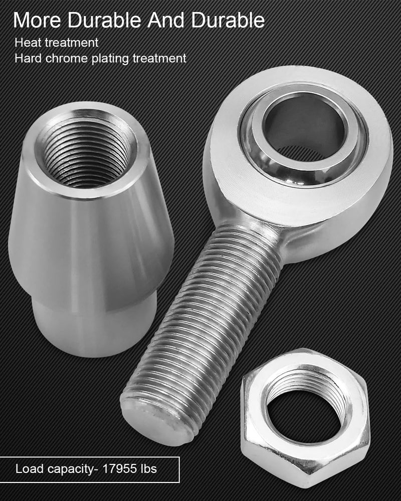 AUGREX Upgrade 5/8” Heim Joints Rod End Kit with Tube Adapters and Jam Nuts - Image 2