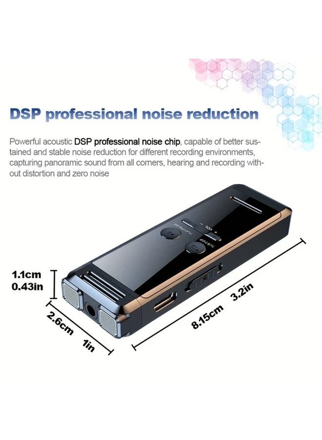 128GB Voice Activated Recorder Noise Reduction MP3 Playback Portable USB Audio Recorder for Lectures Meetings Interviews - Image 4