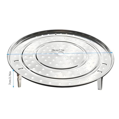 SUNIVOLSY Steamer Rack, 11" / 28cm 304 Stainless Steel Removable Legs Multifunction Steaming Stand Holder Rack for Steamer Pot Pans - Image 2