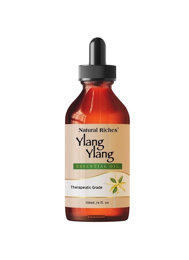 Natural Riches Ylang Ylang Essential Oil (4 oz), Premium Therapeutic Grade, Perfect for Diffusers Aromatherapy, ation Massages, Improved Mood, Baths  - Image 1