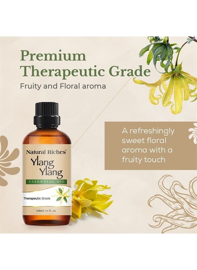 Natural Riches Ylang Ylang Essential Oil (4 oz), Premium Therapeutic Grade, Perfect for Diffusers Aromatherapy, ation Massages, Improved Mood, Baths  - Image 3