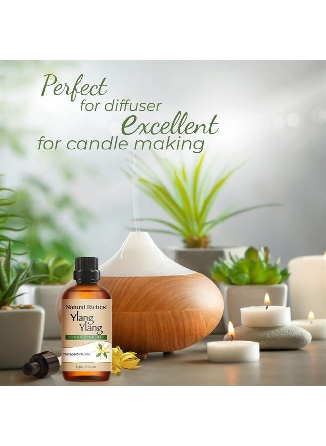 Natural Riches Ylang Ylang Essential Oil (4 oz), Premium Therapeutic Grade, Perfect for Diffusers Aromatherapy, ation Massages, Improved Mood, Baths  - Image 2