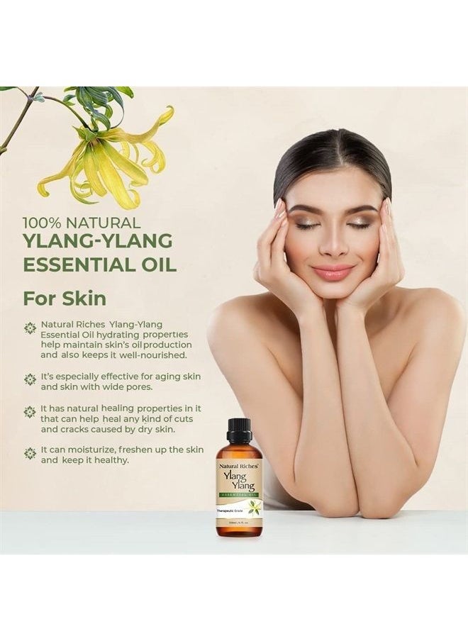 Natural Riches Ylang Ylang Essential Oil (4 oz), Premium Therapeutic Grade, Perfect for Diffusers Aromatherapy, ation Massages, Improved Mood, Baths  - Image 5