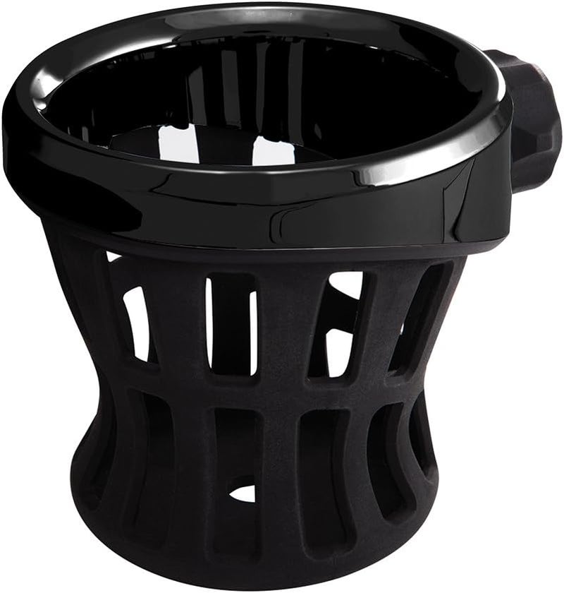 Ciro Black Rubber Drink Holder for Harley - 1-1/4 in. Black Clamp Mount 50615 - Image 2