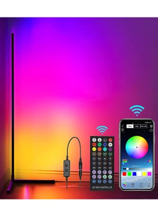 Corner Led Floor Lamp Modern RGB Corner Lamp 356 Mood Lighting Modes, Dimmable 24W LED Corner Lamp  Metal Color Changing LED Corner Light - pzsku/Z7EDB08DFD3507E57DA88Z/45/_/1677064048/29dfa49c-73e5-4db2-8f0b-fea1c5221caa