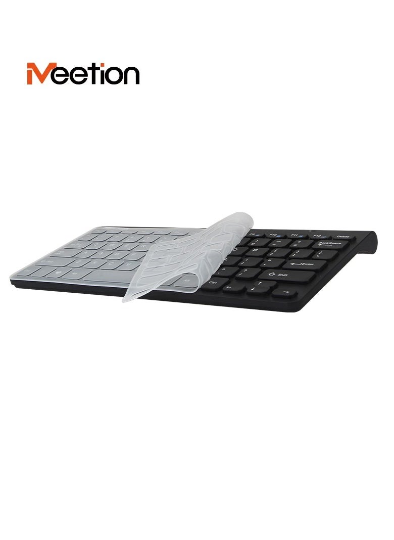 Meetion MEETION MINI OFFICE KEYBOARD K400 Small and portable High-quality membrane keyboard Comfortable, quiet, and precise keystroke (Black)  - Image 5