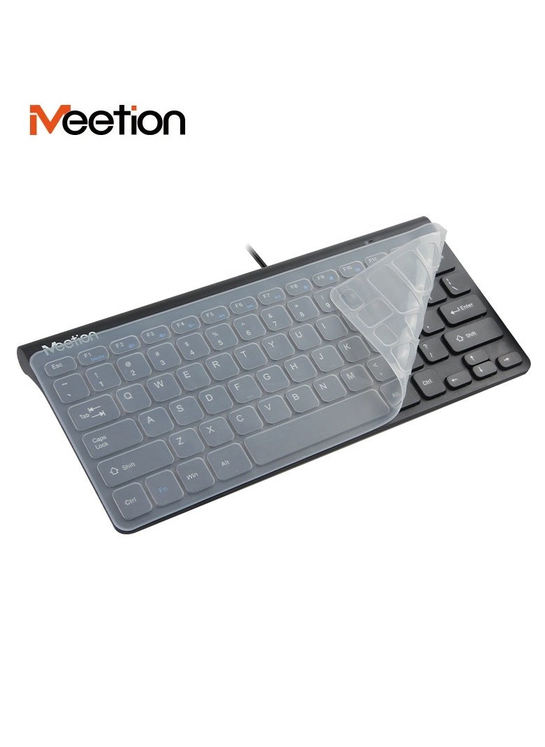 Meetion MEETION MINI OFFICE KEYBOARD K400 Small and portable High-quality membrane keyboard Comfortable, quiet, and precise keystroke (Black)  - Image 3