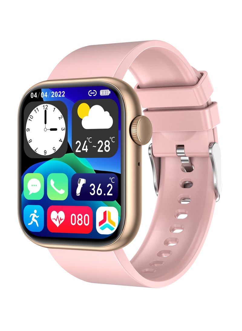 LIGE Smart Watches for Women 1.85" 260mAh Health Monitoring Sports Ladies Bracelets Bluetooth Calling Waterproof Pink  - Image 1