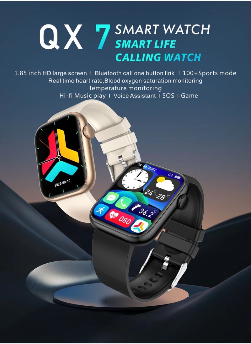 LIGE Smart Watches for Women 1.85" 260mAh Health Monitoring Sports Ladies Bracelets Bluetooth Calling Waterproof Pink  - Image 4