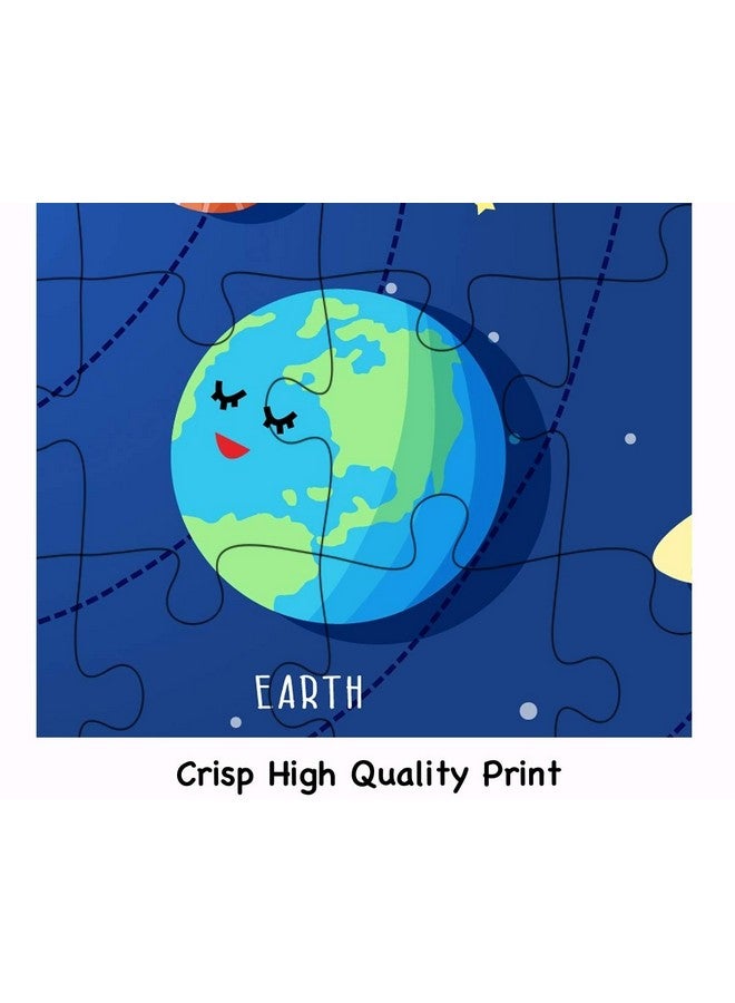 Fiddlys Fiddly's 40 Pcs Paperless Wooden Jigsaw Puzzle for Boys & Girls Learning Educational Toy for 4 Years and Above (Solar System) - Image 3