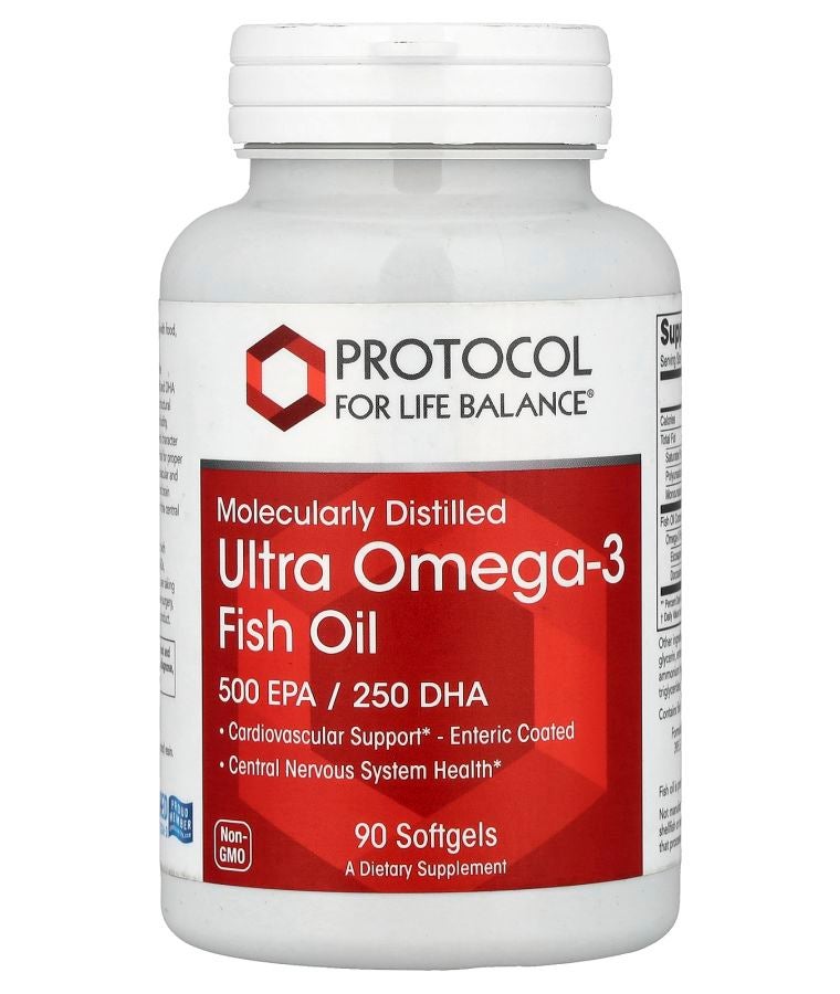 Protocol For Life Balance Molecularly Distilled Ultra Omega-3 Fish Oil 90 Softgels