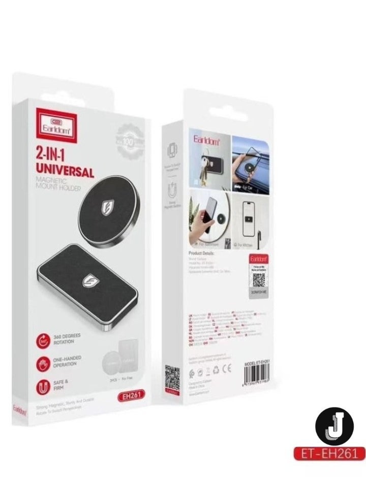 JAJEEK Magnetic Car Holder – Dashboard Mount, Black, Secure Grip for Smartphones - Image 1