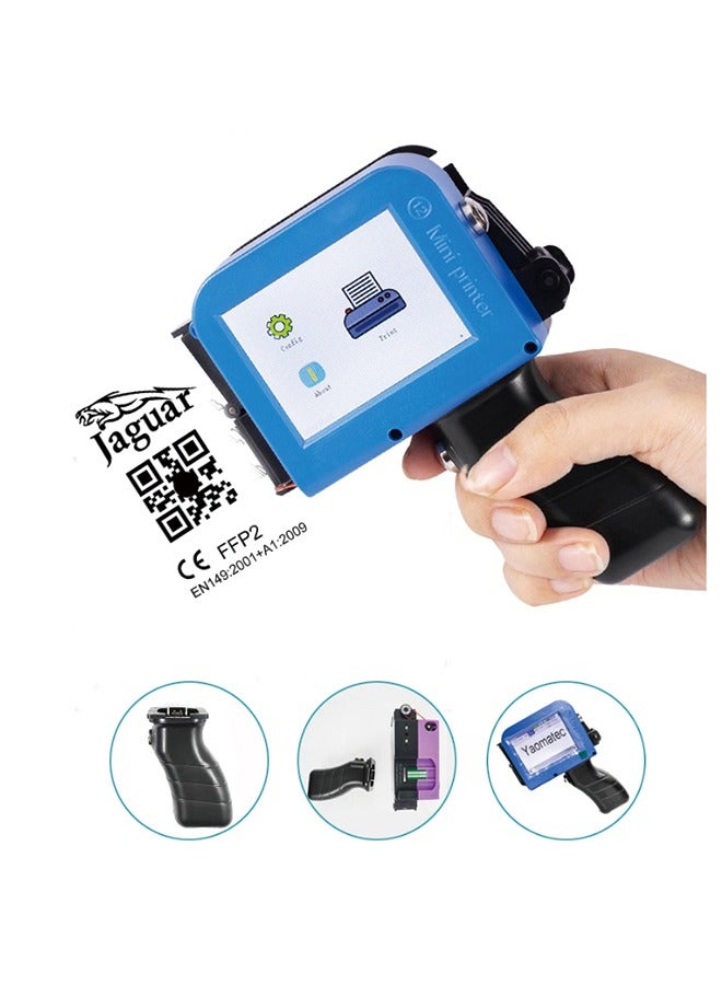 Mini Handheld Printer (Non-WIFI) + Original Quick-Dry Black Ink Cartridge - Prints Time, Text, QR Codes  - Image 1