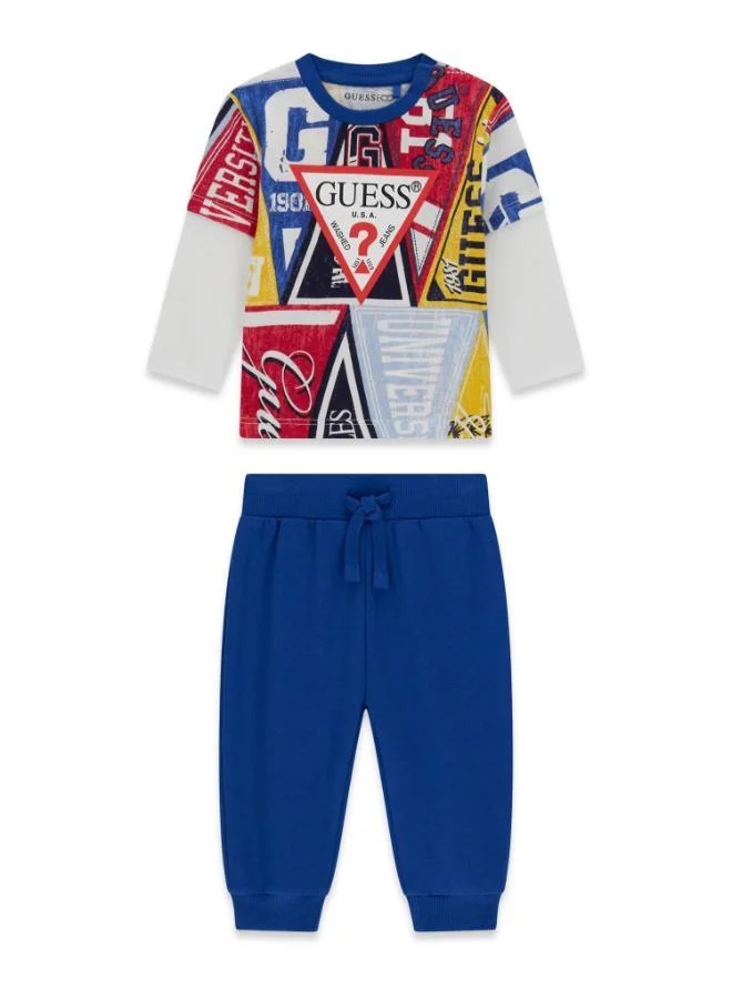 GUESS Kids Set Long Sleeve T-Shirt+Active Pants