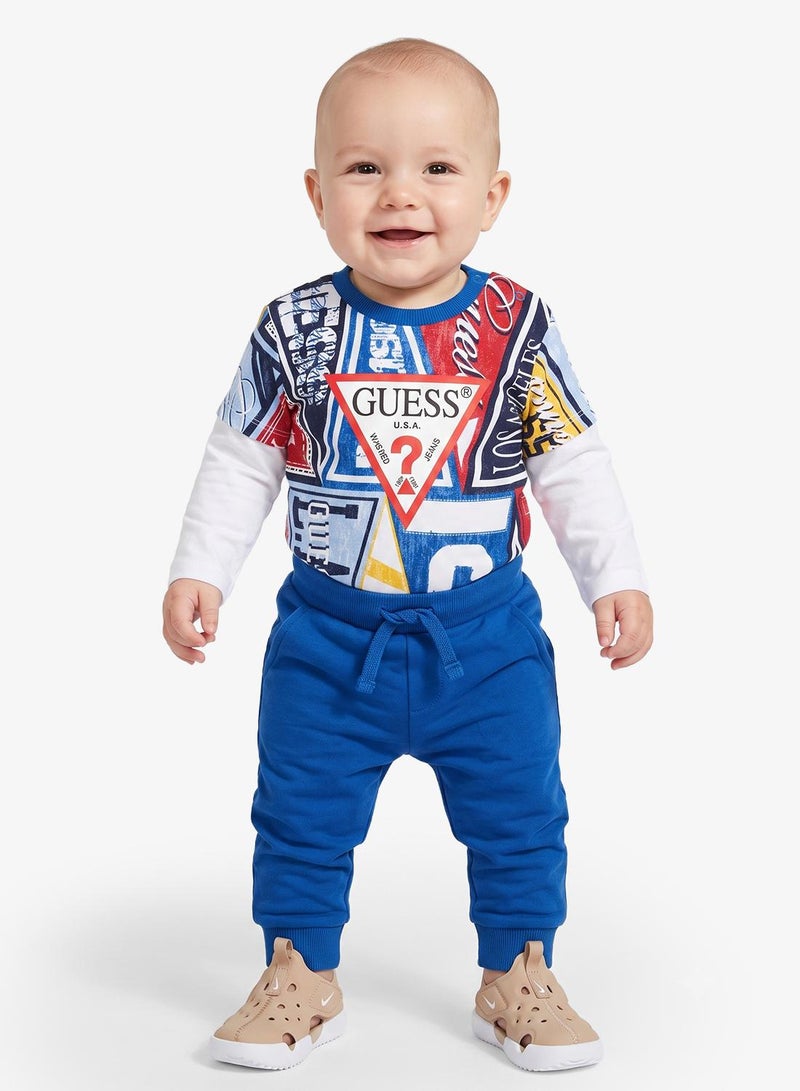 GUESS Kids Set Long Sleeve T-Shirt+Active Pants - Image 3