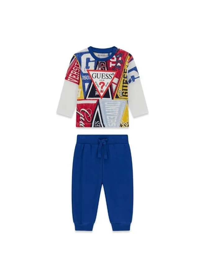 Guess Kids Set Long Sleeve T-Shirt+Active Pants