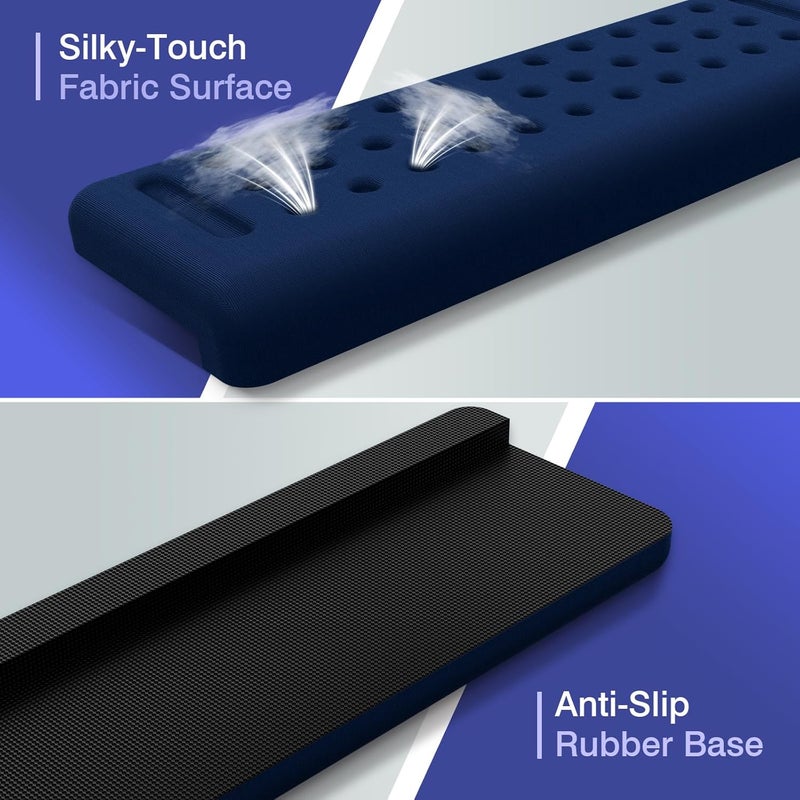 Retuhapy L-Shaped Desk Edge Cushion, 2 PCS Elbow Rest for Desk with Ergonomic Support, Memory Foam Elbow Pad & Arm Rest for Palm, Wrist & Forearm, Non-Slip & Separate Design, Office & Home, Dark Blue - Image 4