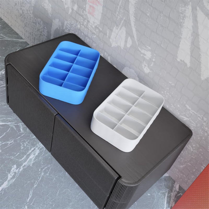 XMART INDIA Leawall 10Compartment Rectangular Plastic Storage Box Versatile Drawer Organizer for Underwear Socks Ties Jewelry Cosmetics Ideal Closet Divider for Bras Scarves Undergarments 2 Pcs - Image 3