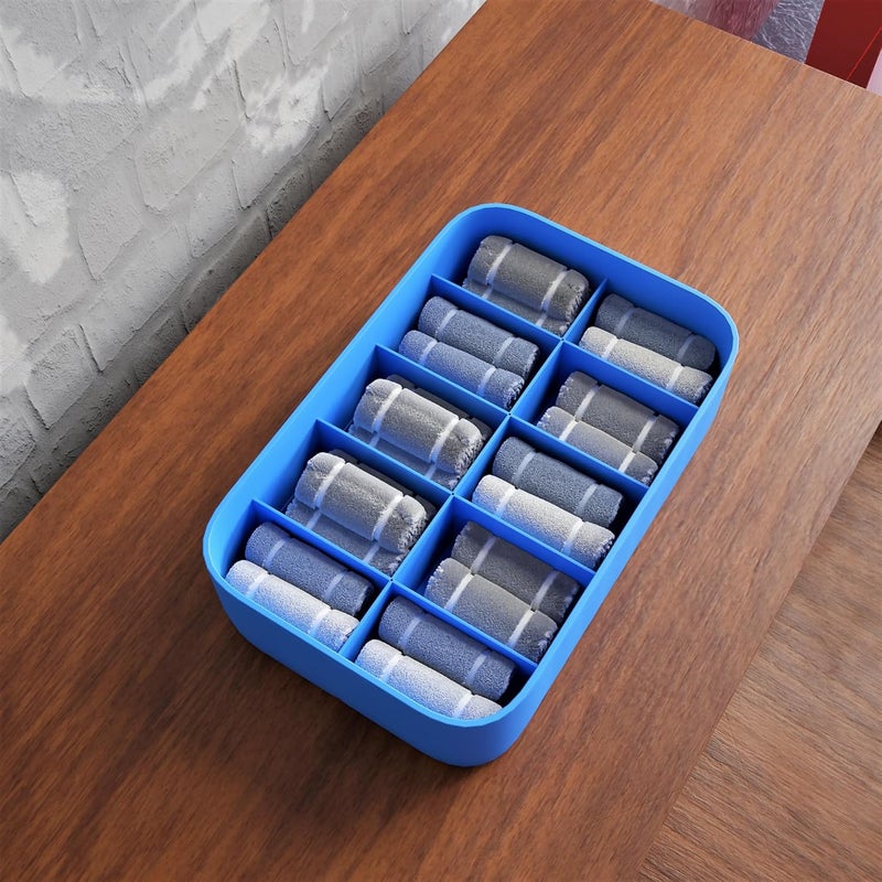 XMART INDIA Leawall 10Compartment Rectangular Plastic Storage Box Versatile Drawer Organizer for Underwear Socks Ties Jewelry Cosmetics Ideal Closet Divider for Bras Scarves Undergarments 2 Pcs - Image 4