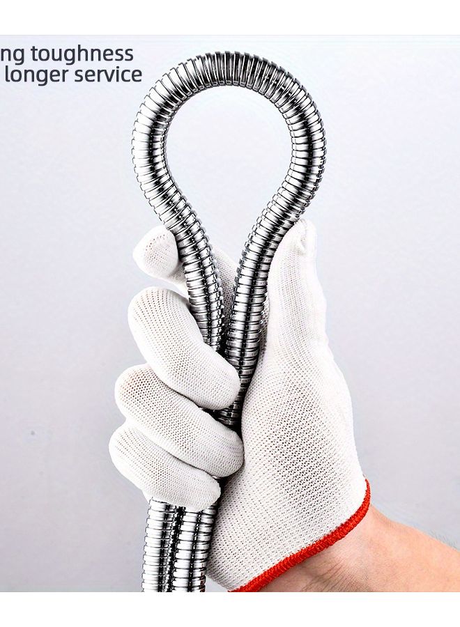 1pc Heavy Duty PVC Flexible Shower Hose Leak Proof Bathroom Extension Tube - Image 5