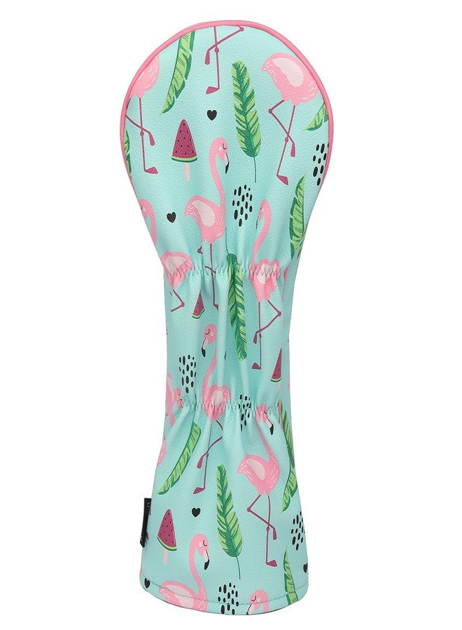 SHABIER Blue&Pink Golf Headcover with Flamingos Design for Golf Club (Driver Headcover) - Image 2