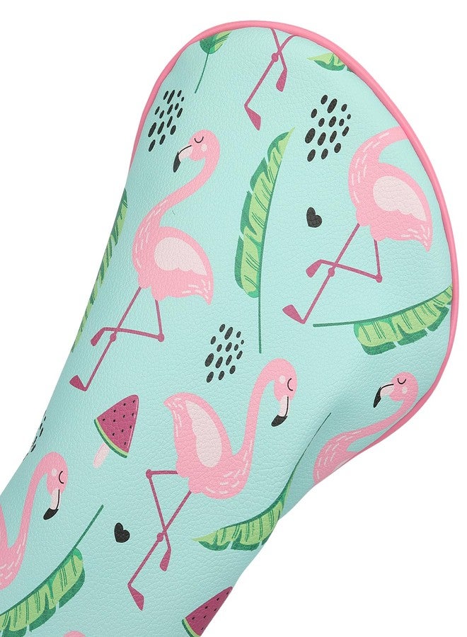 SHABIER Blue&Pink Golf Headcover with Flamingos Design for Golf Club (Driver Headcover) - Image 3