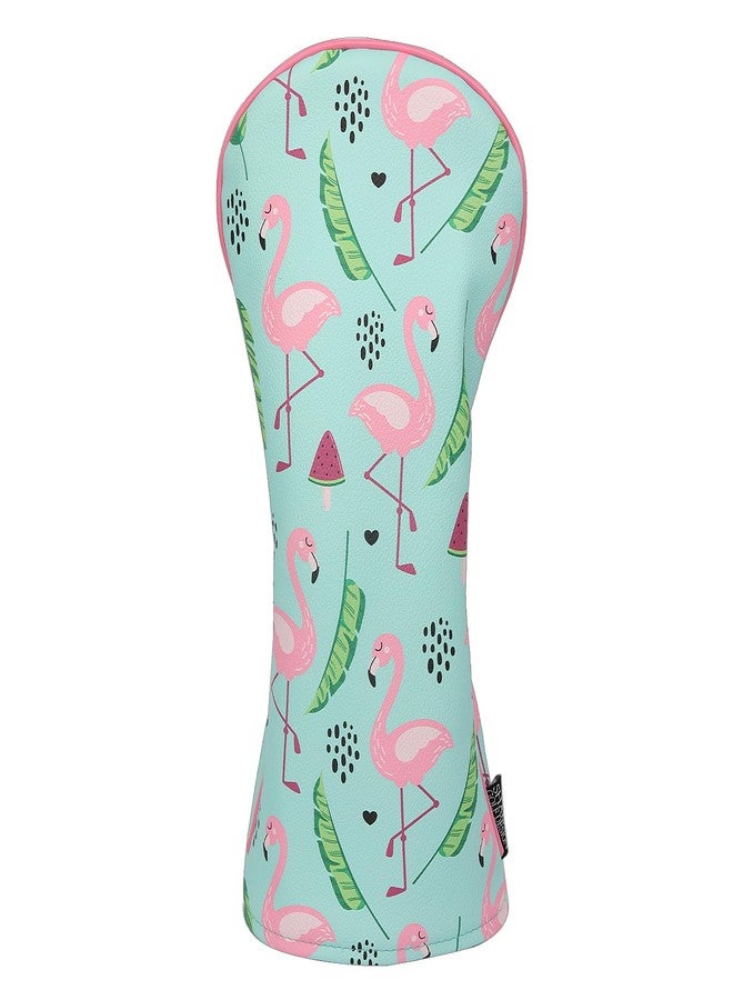 SHABIER Blue&Pink Golf Headcover with Flamingos Design for Golf Club (Driver Headcover) - Image 1
