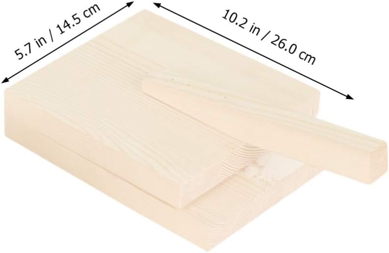 comfrt Wood Tortilla Press Dough Dumpling Skin Maker Presser Chapati Roti Taco Corn Maker Pressing Tools for Kitchen Gadget Accessories Beige - Image 2