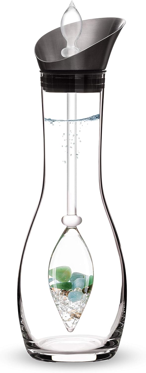 VitaJuwel VitaJuwel Era FOREVER YOUNG | Crystal Water Carafe with Aventurine, Aquamarine, Smoky Quartz & Clear Quartz 
