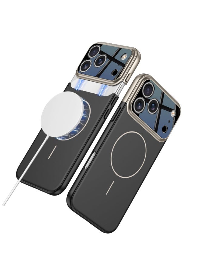 general Magnetic Case Compatible with iPhone 17 Pro Max Case, 2-in-1 Ultra-thin Frosted Hard PC Shell Camera Lens Protection Shockproof Cover Support Wireless Charging - Image 1
