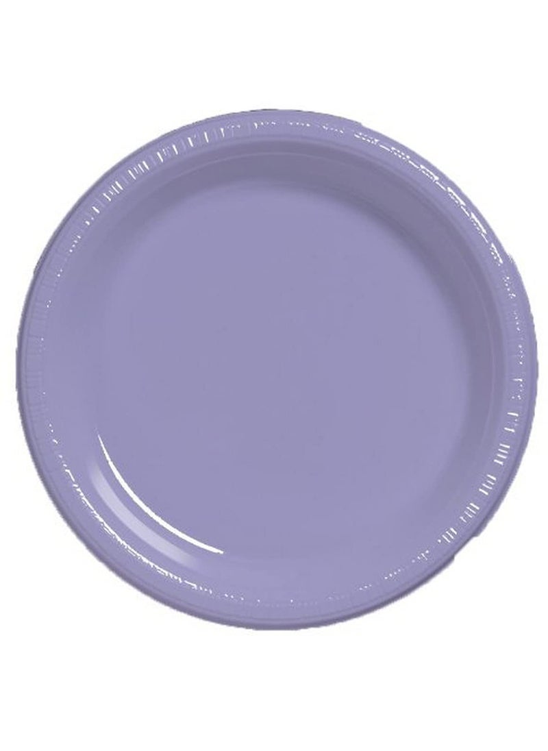 CREATIVE CONVERTING Creative Converting Touch of Color 20 Count Plastic Lunch Plates Luscious Lavender 