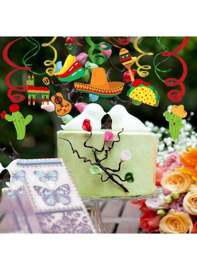 Wishlife 30Ct Mexican Hanging Swirl Decorations,Mexican Themed,Cinco De Mayo,Fiesta,Taco Twosday Party Suppliesfor Girls,Boys,Kids Home,Classroom,Baby Shower  - Image 5
