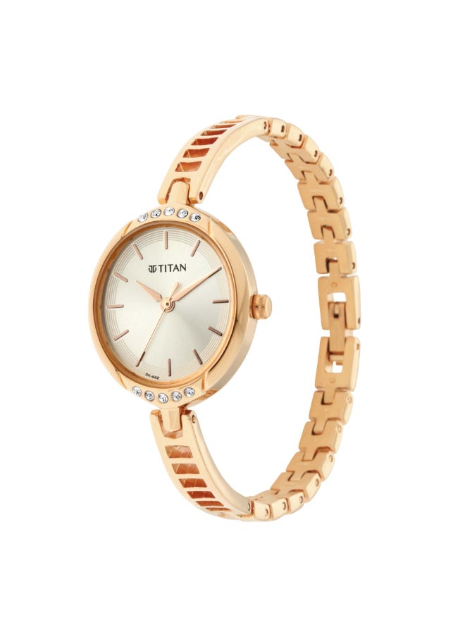 TITAN Women Stainless Steel Ladies Karishma 2020-21 Analog Steel Dial Watch-Nn2637Wm01/Nr2637Wm01, Band Color-Rose Gold - Image 3