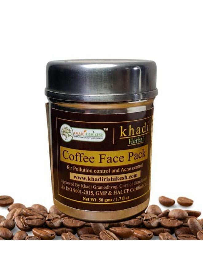 Khadi Rishikesh Herbal Coffee Face Pack for Glowing Skin-Women & Men-Removes Blackheads, Whiteheads & Dirt -Mask for Face -Tones Skin -Pollution & acne Control-Paraben Free-Women/Men-50GM - Image 1