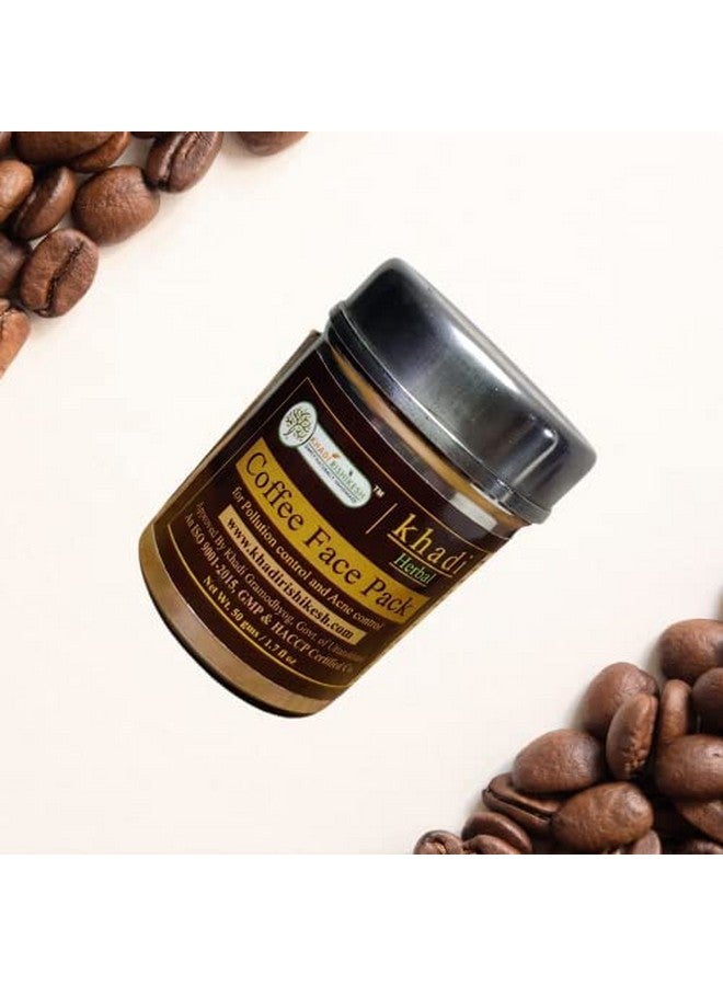 Khadi Rishikesh Herbal Coffee Face Pack for Glowing Skin-Women & Men-Removes Blackheads, Whiteheads & Dirt -Mask for Face -Tones Skin -Pollution & acne Control-Paraben Free-Women/Men-50GM - Image 2
