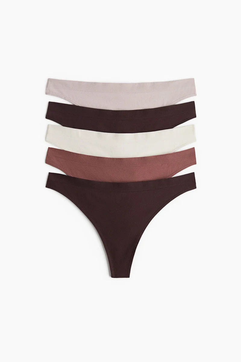 5-pack seamless thong briefs