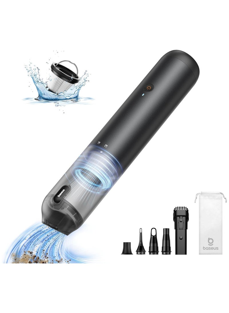Baseus A3 Lite Cordless Car Vacuum Cleaner | 2-in-1 Design for Suction & Inflation  12000Pa Suction Power  30-Min Battery  80000RPM Motor  Black - Image 1