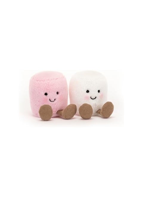 Amuseable Pink and White Marshmallows Collectable Plush Decoration