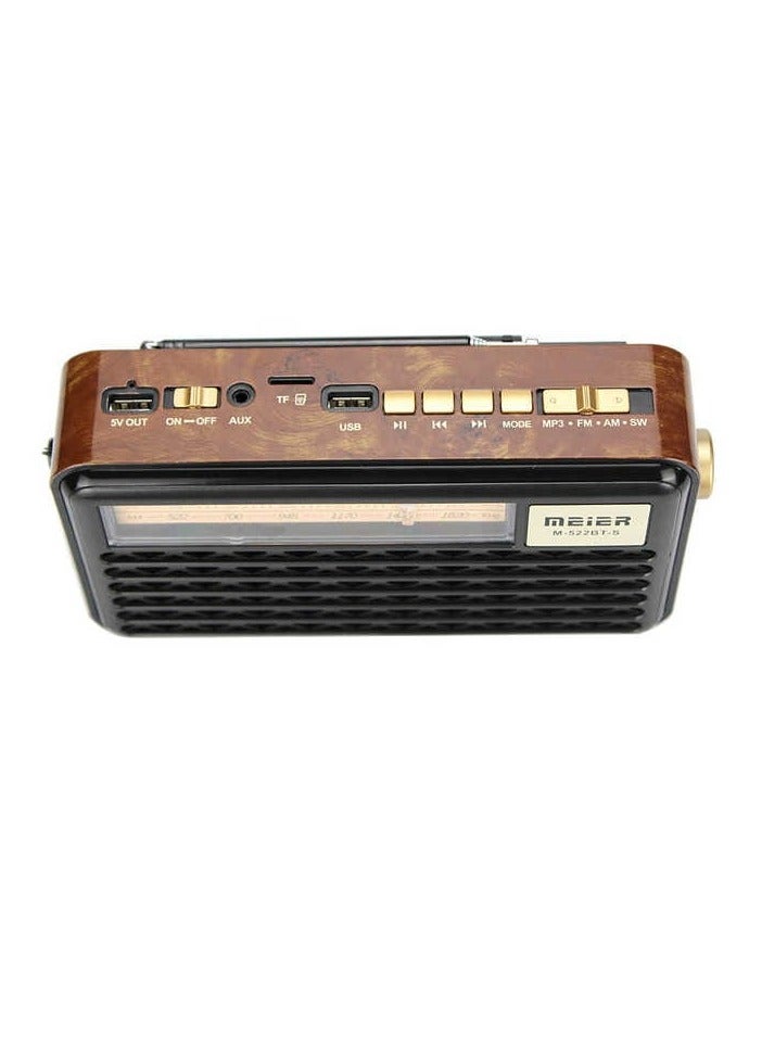 ماير راديو محمول M-522BT-S راديو استقبال متعدد الموجات مع لوحة شمسية قابلة للشحن مع ضوء للقراءة - Image 5