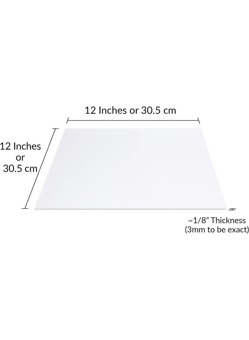 Slasa SLASA Acrylic Sheet 3mm 12"x12" 1/8" Thick Clear Plexiglass Panel 4 Pack for DIY Projects Signage Display Craft Photo Frames - Image 2